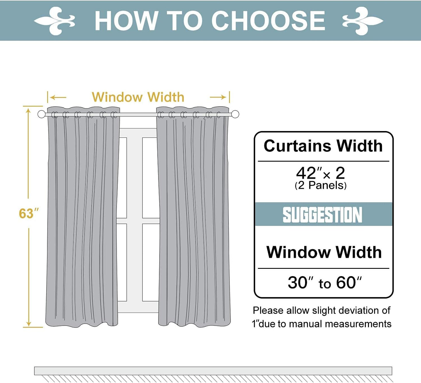 ChrisDowa Grommet Blackout Curtains for Bedroom and Living Room - 2 Panels Set Thermal Insulated Room Darkening Curtains (Brown, 42W x 63L)