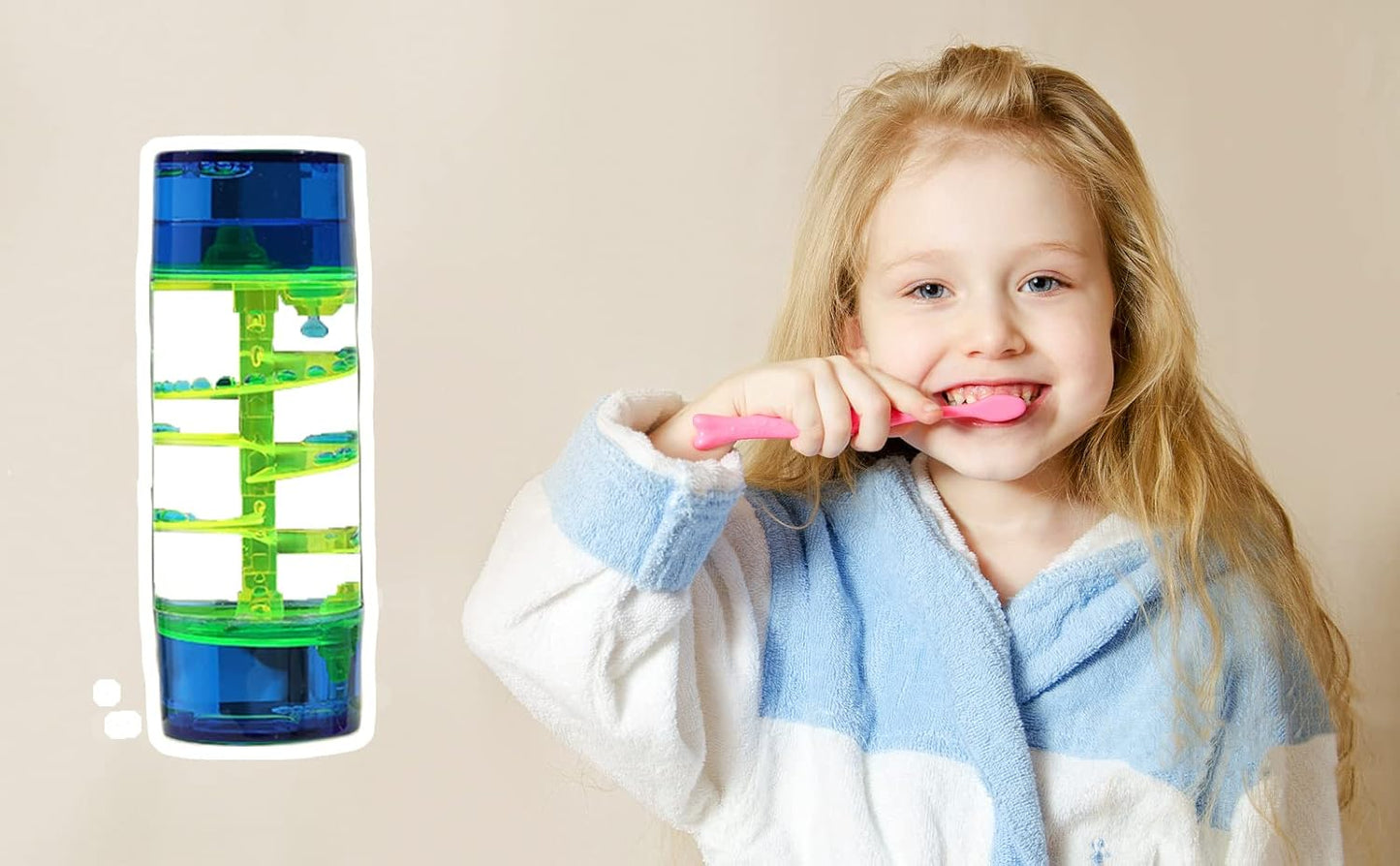 Spiral Liquid Motion Bubbler Timer Colorful Water Timer Liquid Sensory ADHD Anxiety Autism Activity Fidget Calm Stress Relief Desk Adults Decoration Oil Hourglass