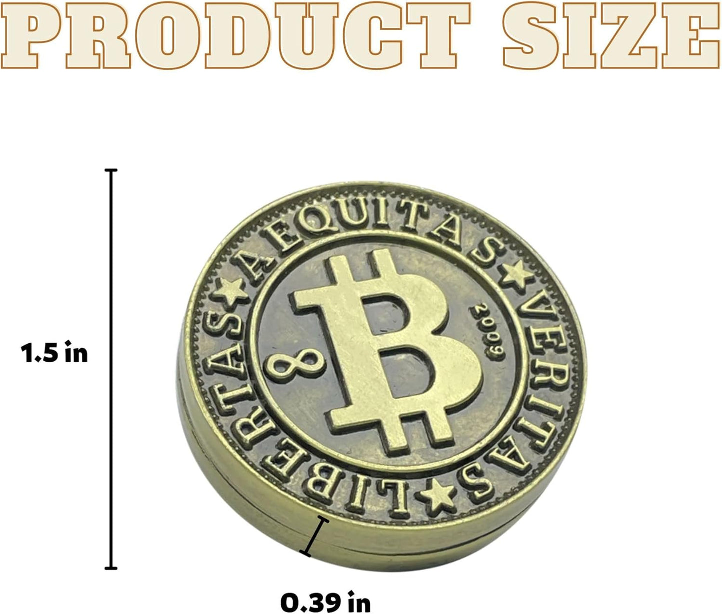 Fidget Slider Fidget Coin Metal Fidget Toy EDC Slider Fidget Toys for Adults Push Slider Anxiety Relief Chritmas Gift for Men ADHD(Yellow)