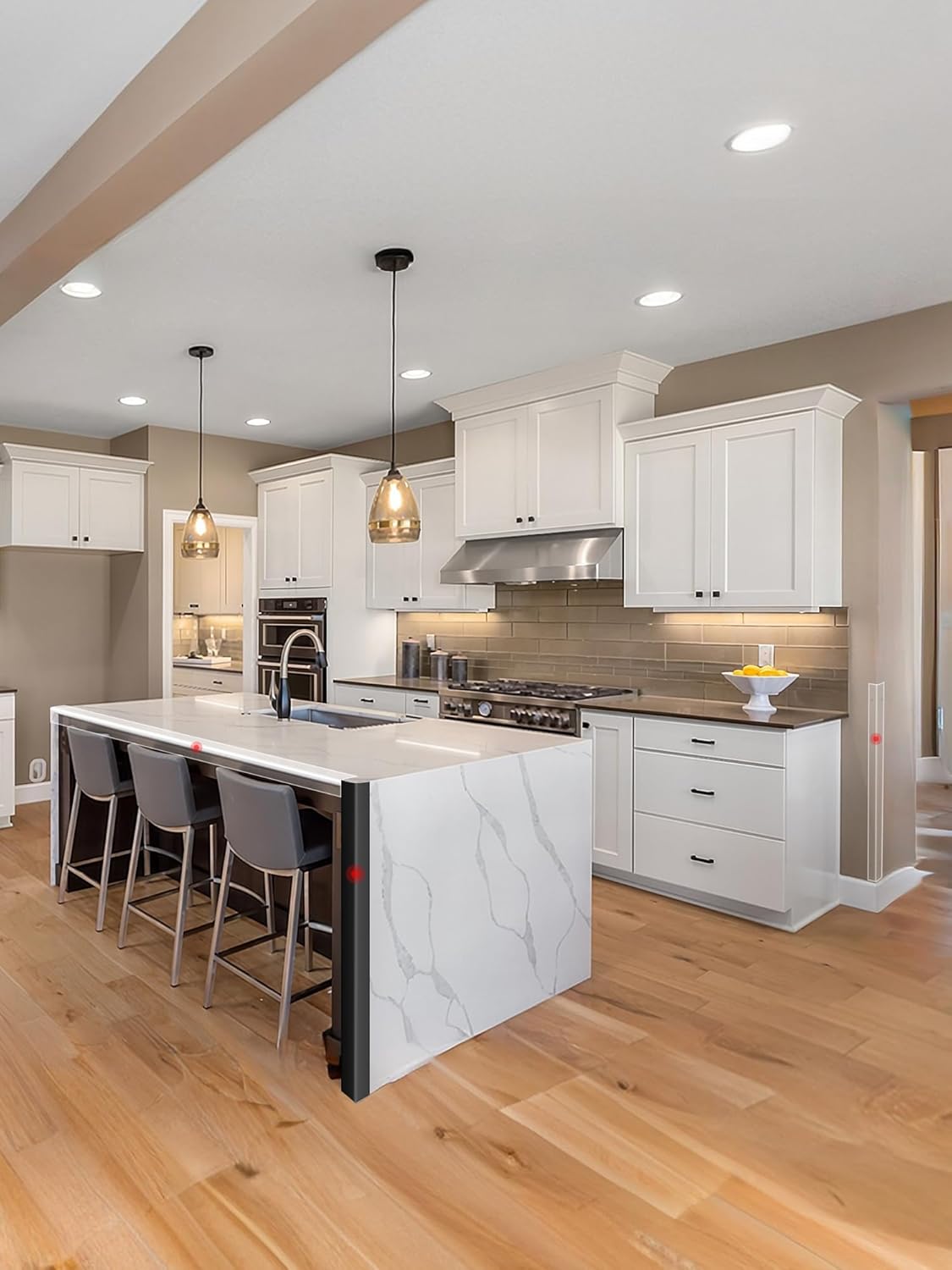 MONOID Wall Corner Protector, 2 PCS Furniture Edge Protection, PC Anti-Bump Guards Avoid Scratching Corner Trim for Door Frame, Table, Countertop, Stair, Self-Adhesive, Clear, 1.97IN×35.43IN/5CM×90CM