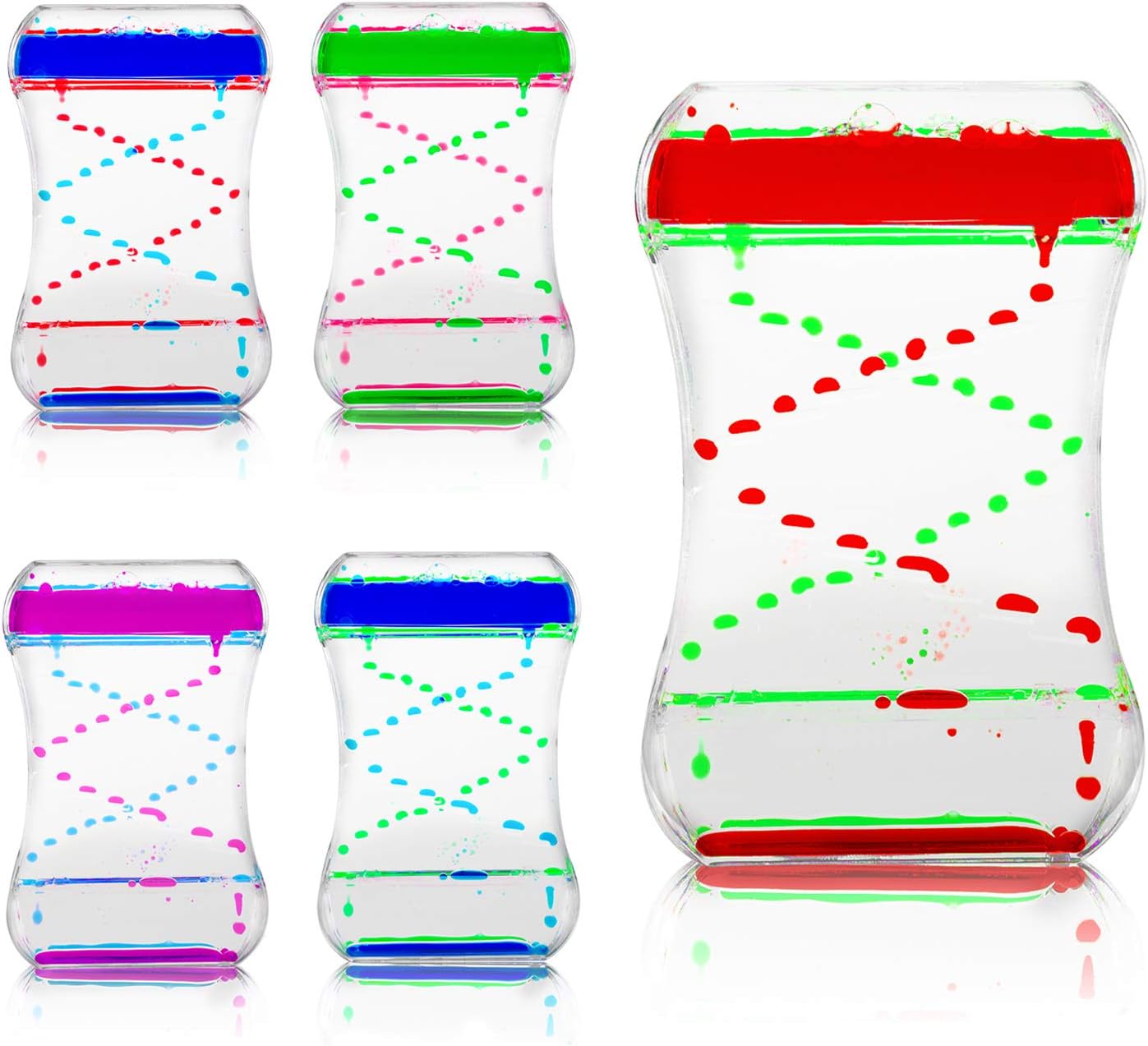 Super Z Outlet Liquid Motion Bubbler for Sensory Play, Fidget Toy, Children Activity, Desk Top, Assorted Colors (Style #2)