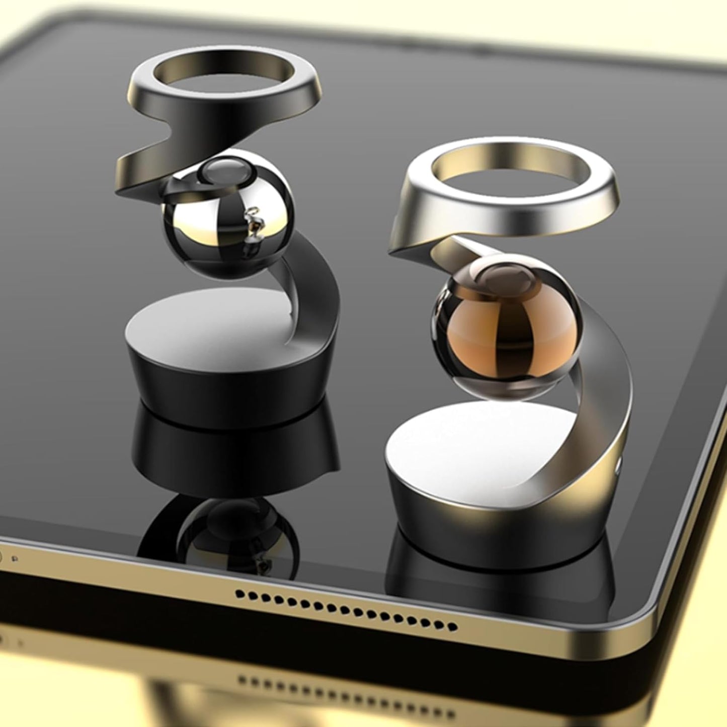 Fidget Toys for Kids, Metal ADHD Fidget Toys for Adults, Fidget Sensory Toys for Kids with Autism, Fidgets for Goodie Bags Stuffers (Gray Rose Gold)