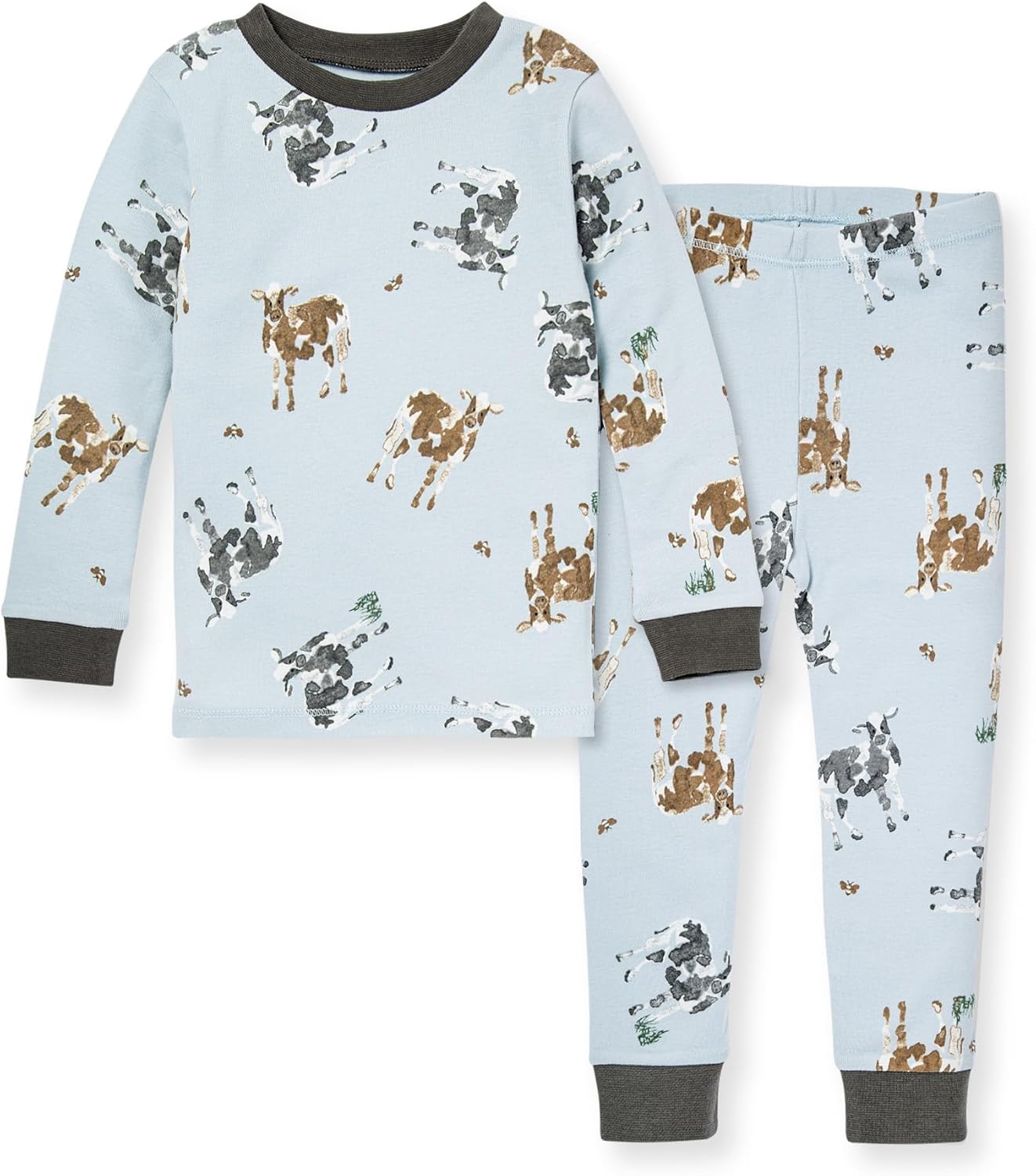 Burt's Bees Baby Boys' 2-Piece Long Sleeve Tee and Pants Organic Cotton Pajama Set