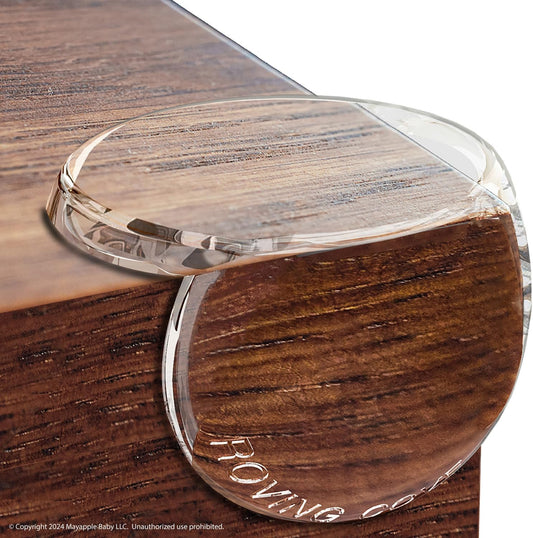 Roving Cove Clear Corner Protector, Pre-Taped 3M Adhesive, Easy-to-Peel Tab, No Odor, No Residue, Baby Proofing Furniture Safety Bumper Guards, Pack of 8