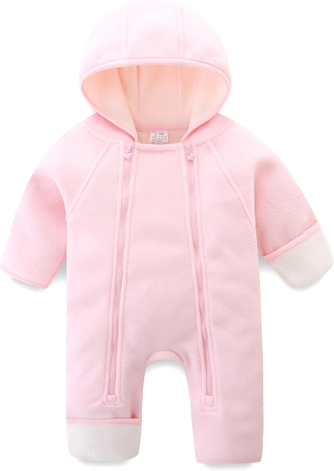 Newborn Baby Fleece Jumpsuit Girls Boys Winter Hooded Coverall Romper Cute Baby Snowsuit Clothes