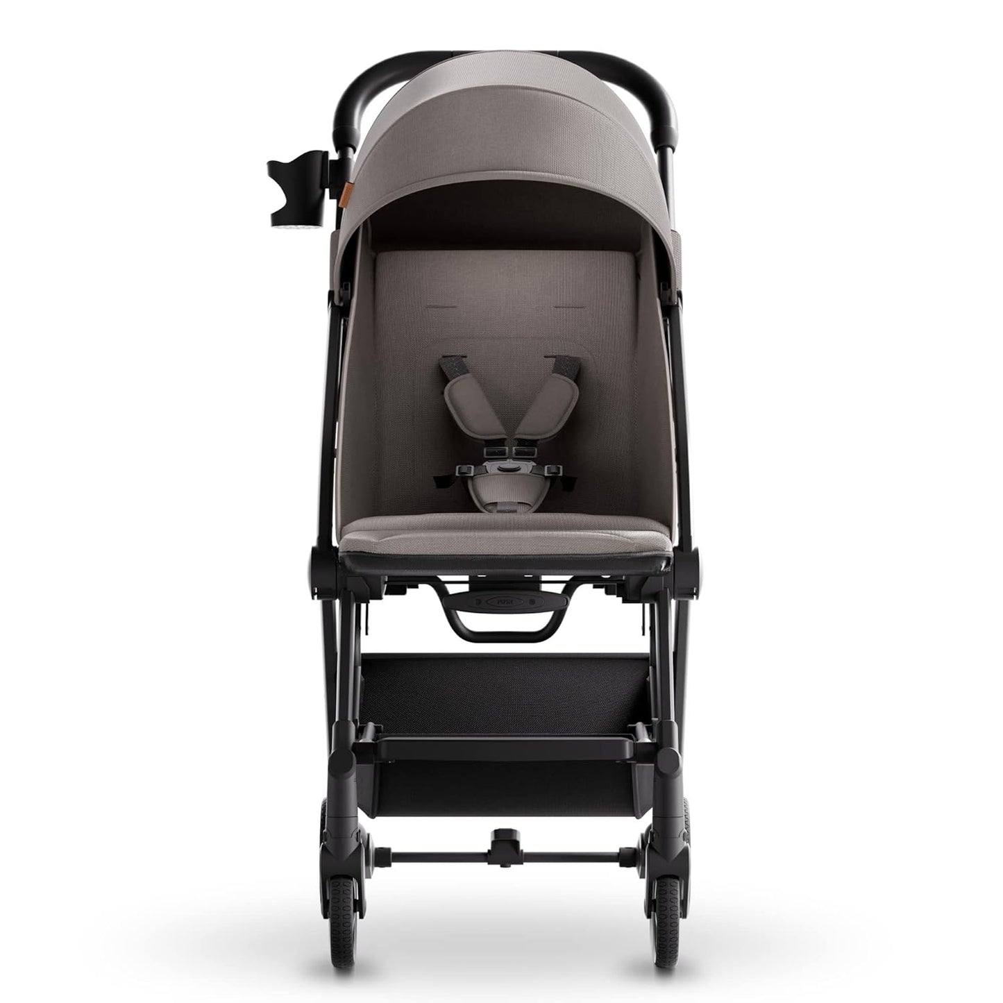 Mompush Lithe V2 Lightweight Travel Stroller, Compact Foldable Baby Stroller with Travel Bag, One-Hand Fold Stroller, Snack Tray, Mechanical Recline Seat, Airplane-Ready, Organizer & Rain Cover