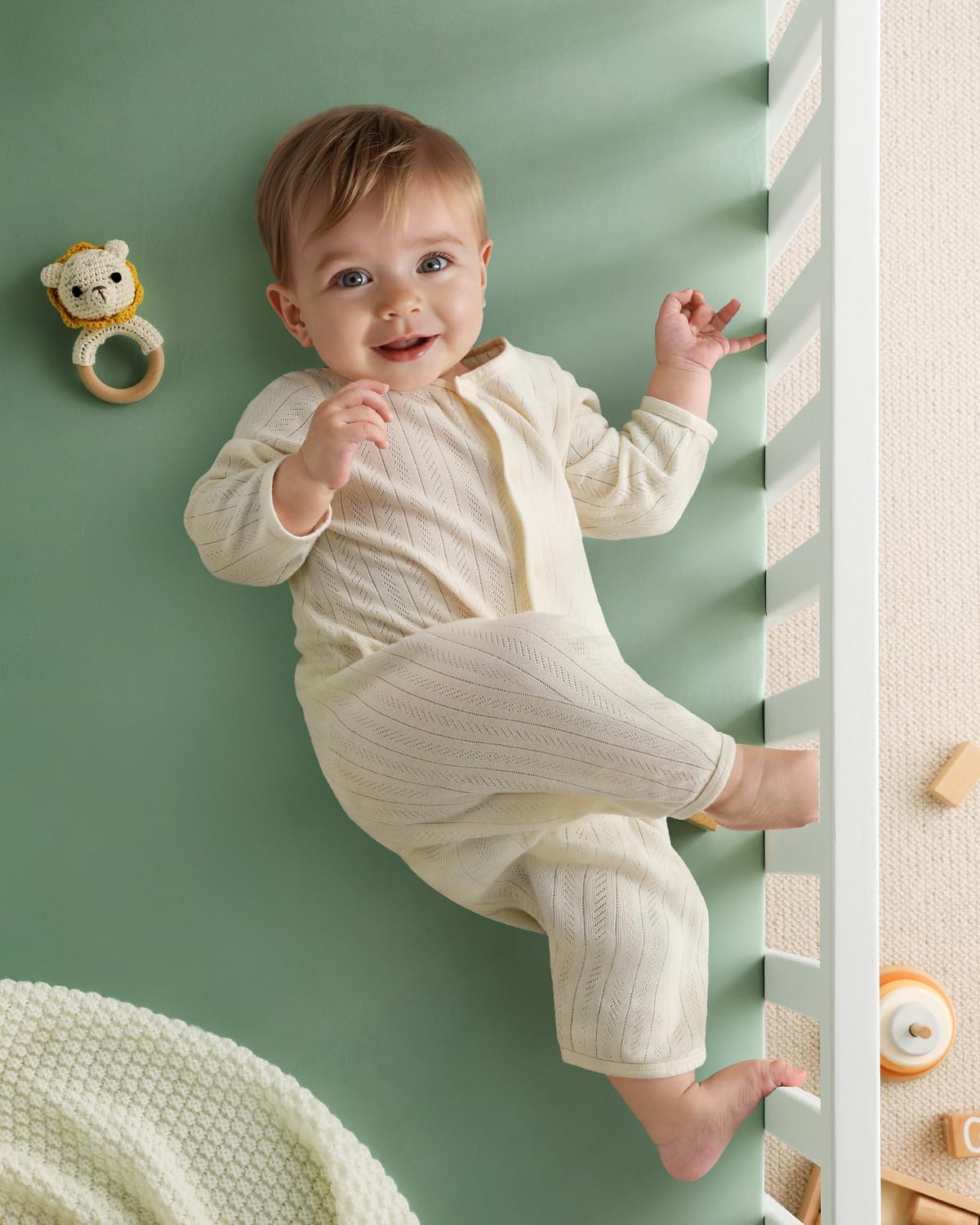 Yoofoss Baby Pack and Play Sheets 2 Pack for Boys and Girls - 38x26 Mini Crib Sheets Fitted Neutral Compatible with Graco Pack n Play Mattress,Ultra Soft Breathable Microfiber Green Flower