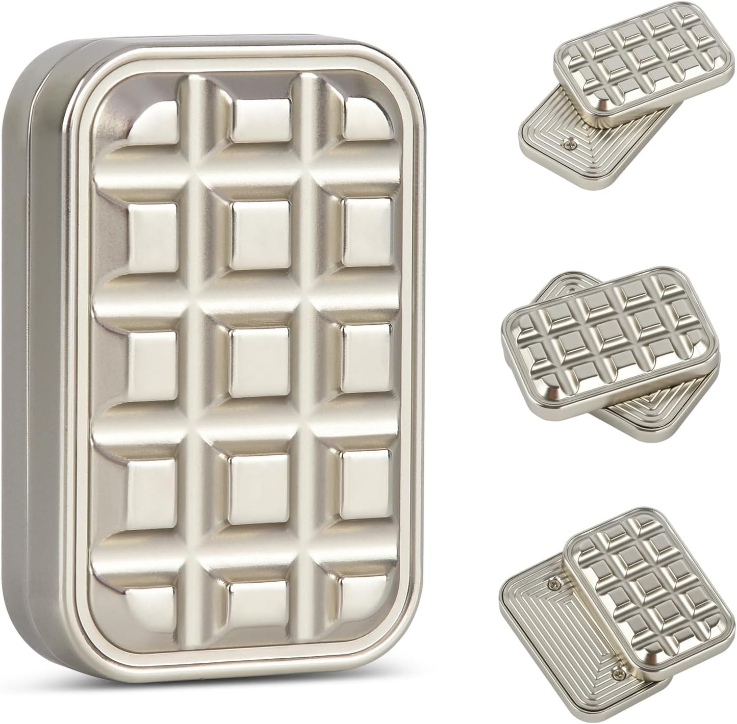 Fidget Toys Adults Magnetic Fidget Slider Magnet Fidget Toys EDC Metal Fidget Slider Haptic Slider EDC Fidget ADHD Anxiety Stress Relief Toy Adults Fidget Toys Adults Anxiety Metal Fidget Toys-Silver