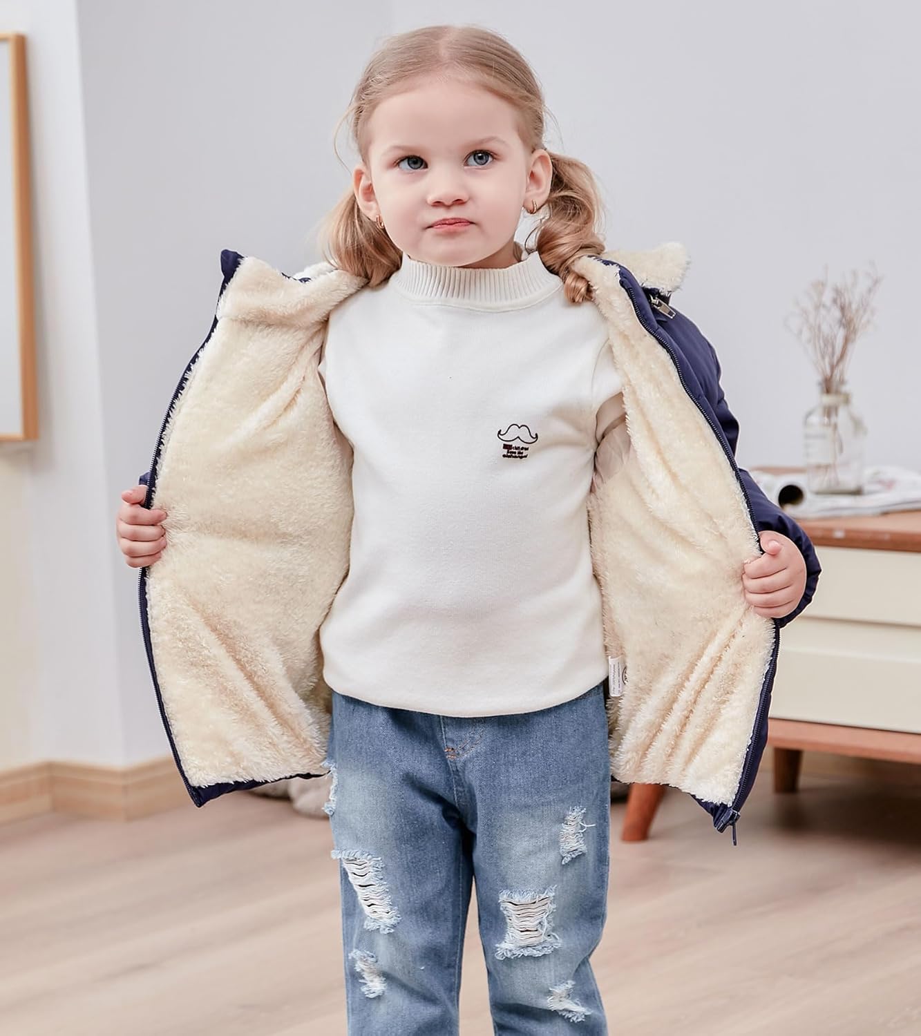 TUONROAD 1-6T Baby Girl Boy Winter Fleece Coats Toddler Warm Puffer Jackets Kids Down Alternative Outerwear