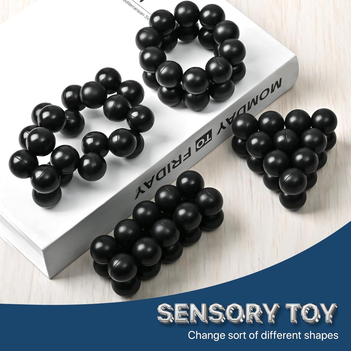 Fidget Ball Toys Adult, Autism Sensory Toys for Kids Teens, Autistic Travel Toys EDC Quiet Cool Desk Fidget Toys Adults Stocking Stuffers Gift for Boys Girls Men (4 Pcs)