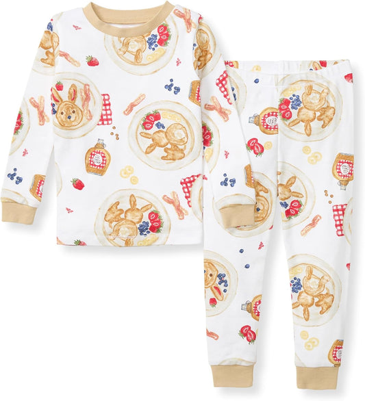 Burt's Bees Baby Boys' 2-Piece Long Sleeve Tee and Pants Organic Cotton Pajama Set
