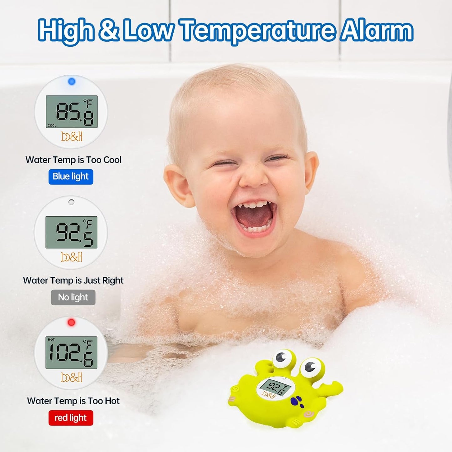 b&h Baby Bath Thermometer, Toddlers Safety Bathtub Water Thermometer, Baby Room and Bath Floating Toy, Fahrenheit and Celsius