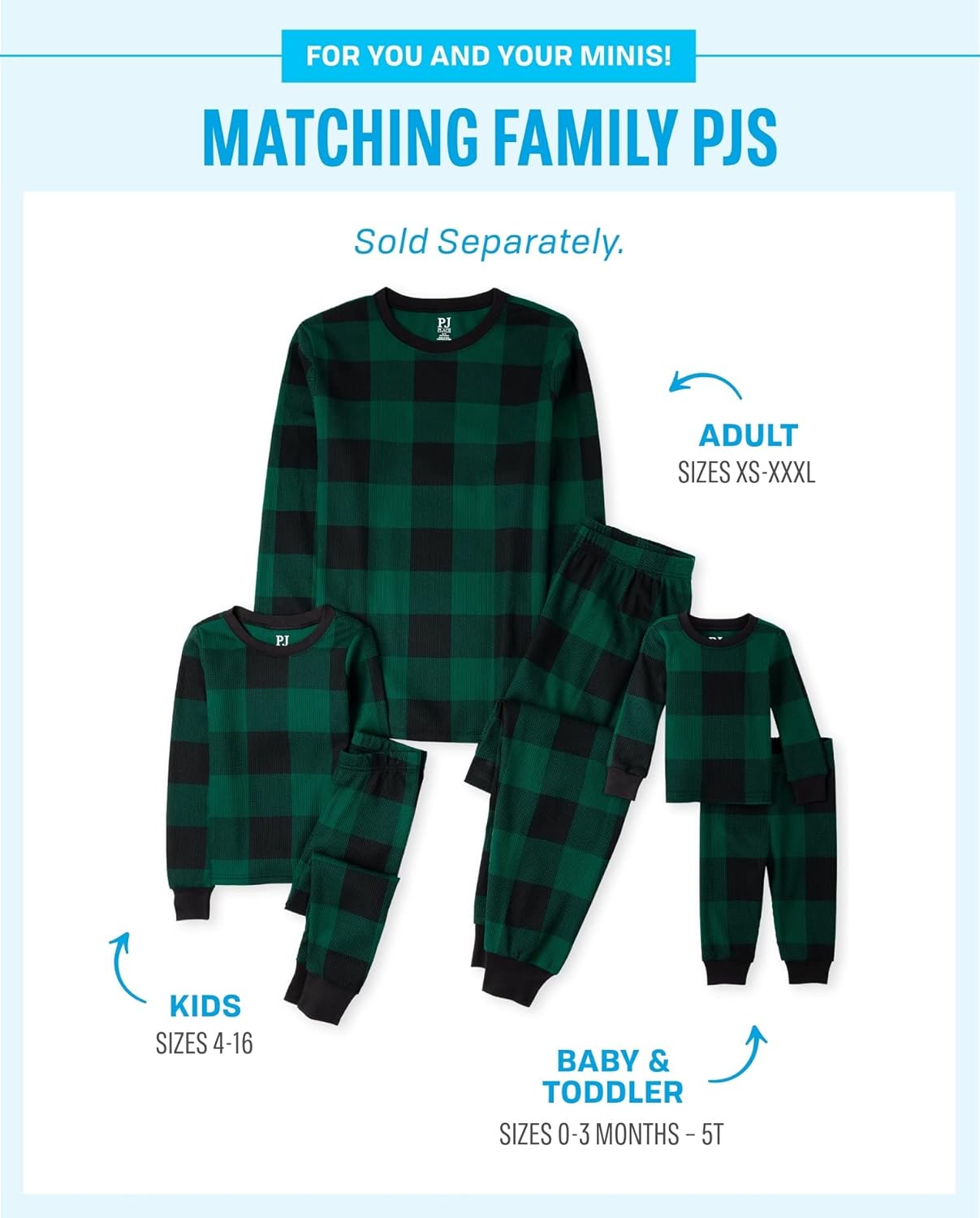 The Children’s Place Family Matching, Christmas and Holiday Pajama Sets, Cotton