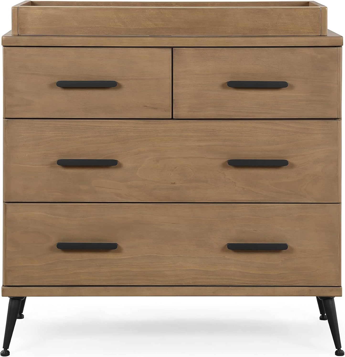 Delta Children Sloane 7-Piece Baby Nursery Furniture SetIncludes: Convertible Crib, Dresser, Changing Top, Crib Mattress, Fitted Sheets, Toddler Guardrail & Changing Pad, Acorn w/Matte Black