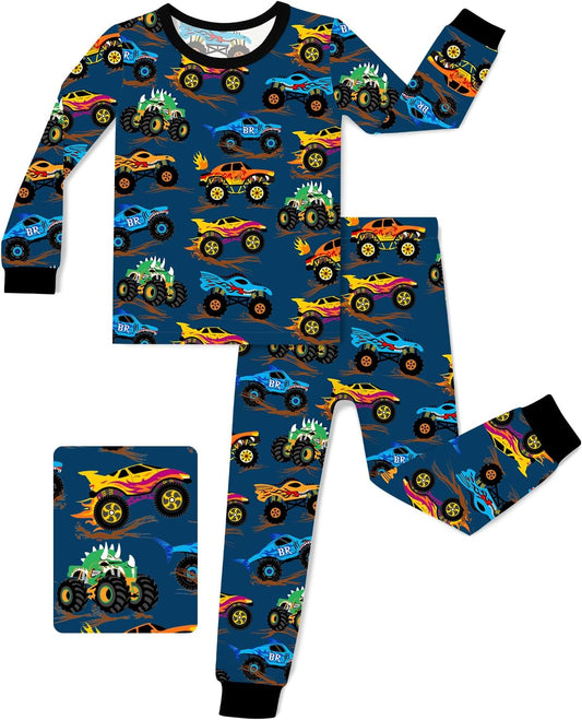 Bamboo Viscose Toddler Pajamas Boys Girls Baby 12M-8Y Pjs Sets Kids 2pcs Snug fit Long-Sleeve Sleepwear