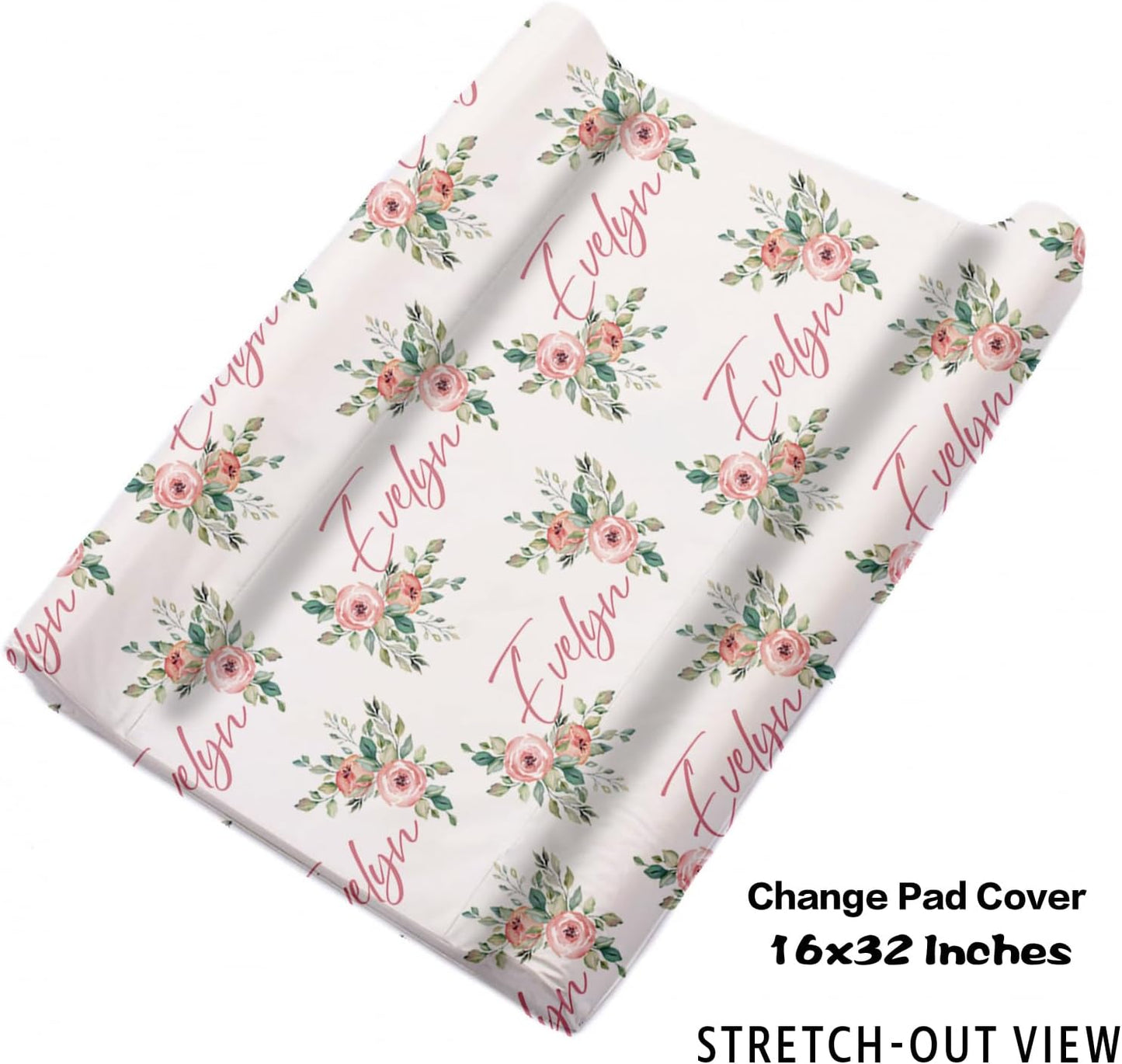 Custom Nursery Crib Bedding Set: Personalized Name 4 Piece Floral Highland Cow Design Baby Crib Sets for Girls - Toddler Double Layer Blanket Set, Comfortable Crib Bed Sheets for Baby Toddlers