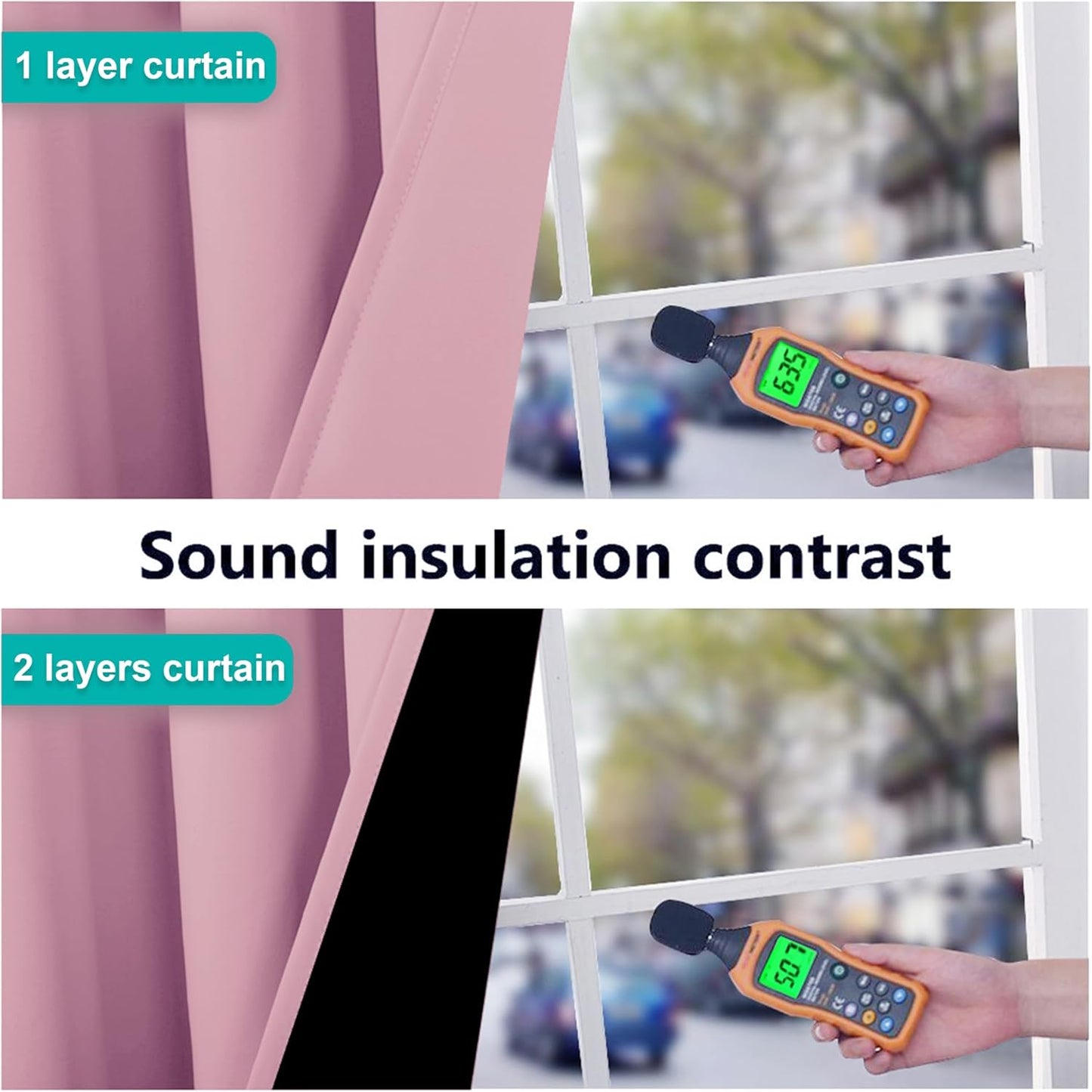 NICETOWN Crystal Pink Full Shade Curtain Panels, Pair of Energy Smart & Noise Blocking Out Blackout Drapes for Dining Room Window, Thermal Insulated Guest Room Lined Window Dressing(70 x 84 inch)