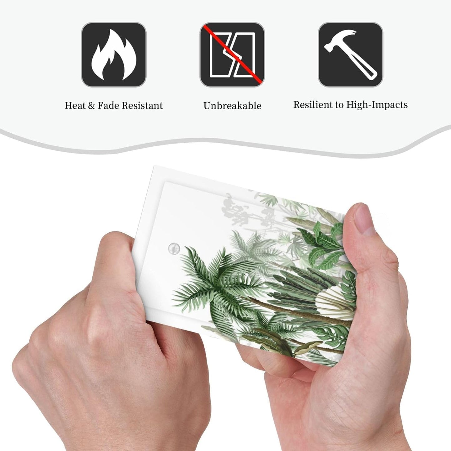 Palm Tree Banana Leaf Green Rainforest Natural Landscape Light Switch Cover Plate 1 Gang No Device Blank Electrical Wall Plates Faceplate Decorative Switch Plate for Bed Room Living Room Decor