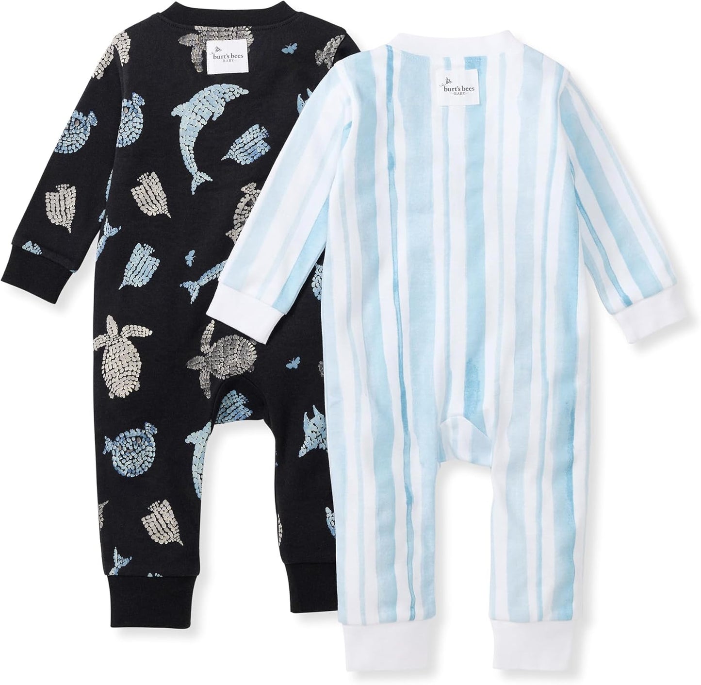 Burt's Bees Baby baby-boys Sleep and Play Pjs, 100% Organic Cotton One-piece Zip Front Footless Romper Jumpsuit Pajamas