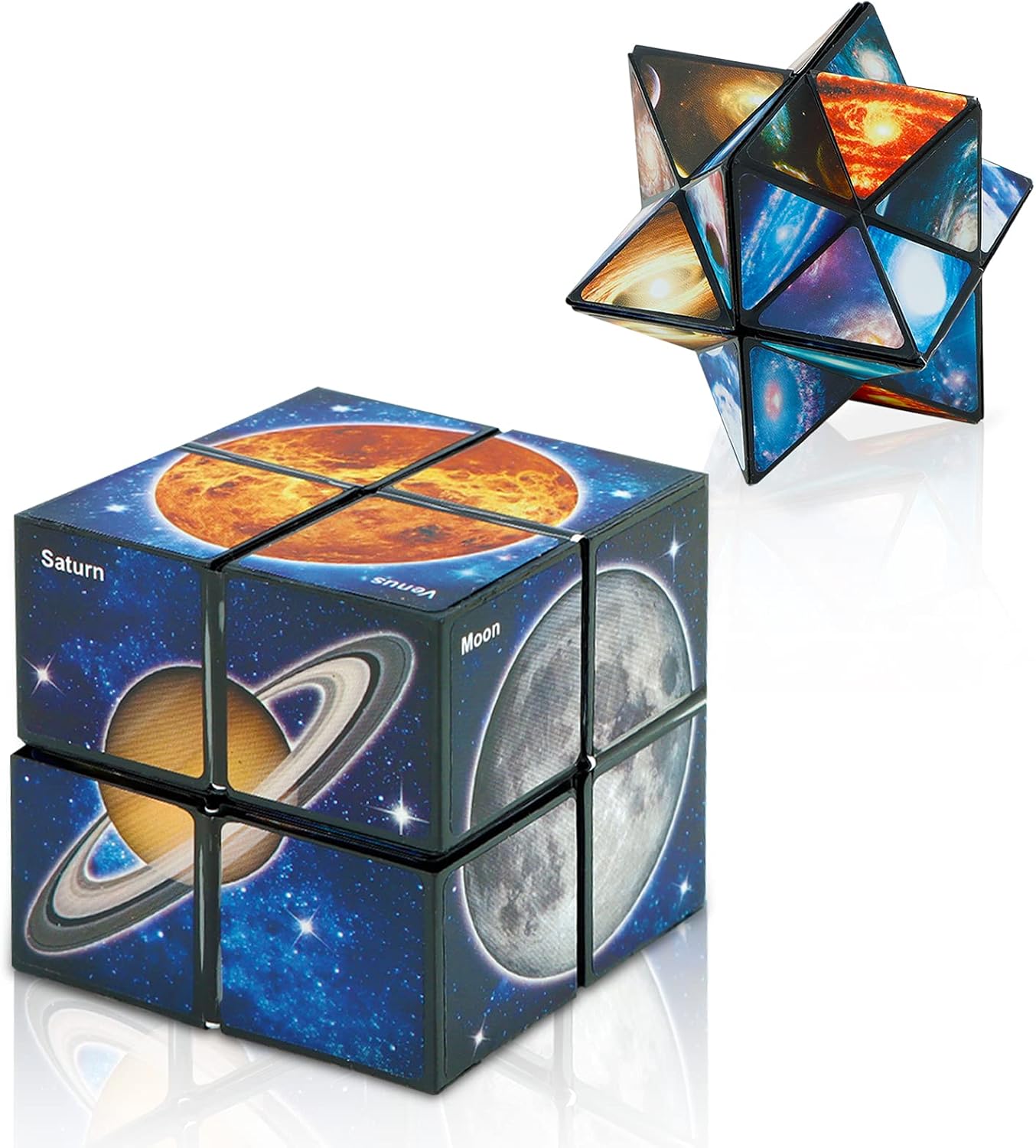 Star Cube Magic Cube Set, 2 in 1 Yoshimoto Cube for Kids and Adults, Toy for Boys and Girls Ages 8-12