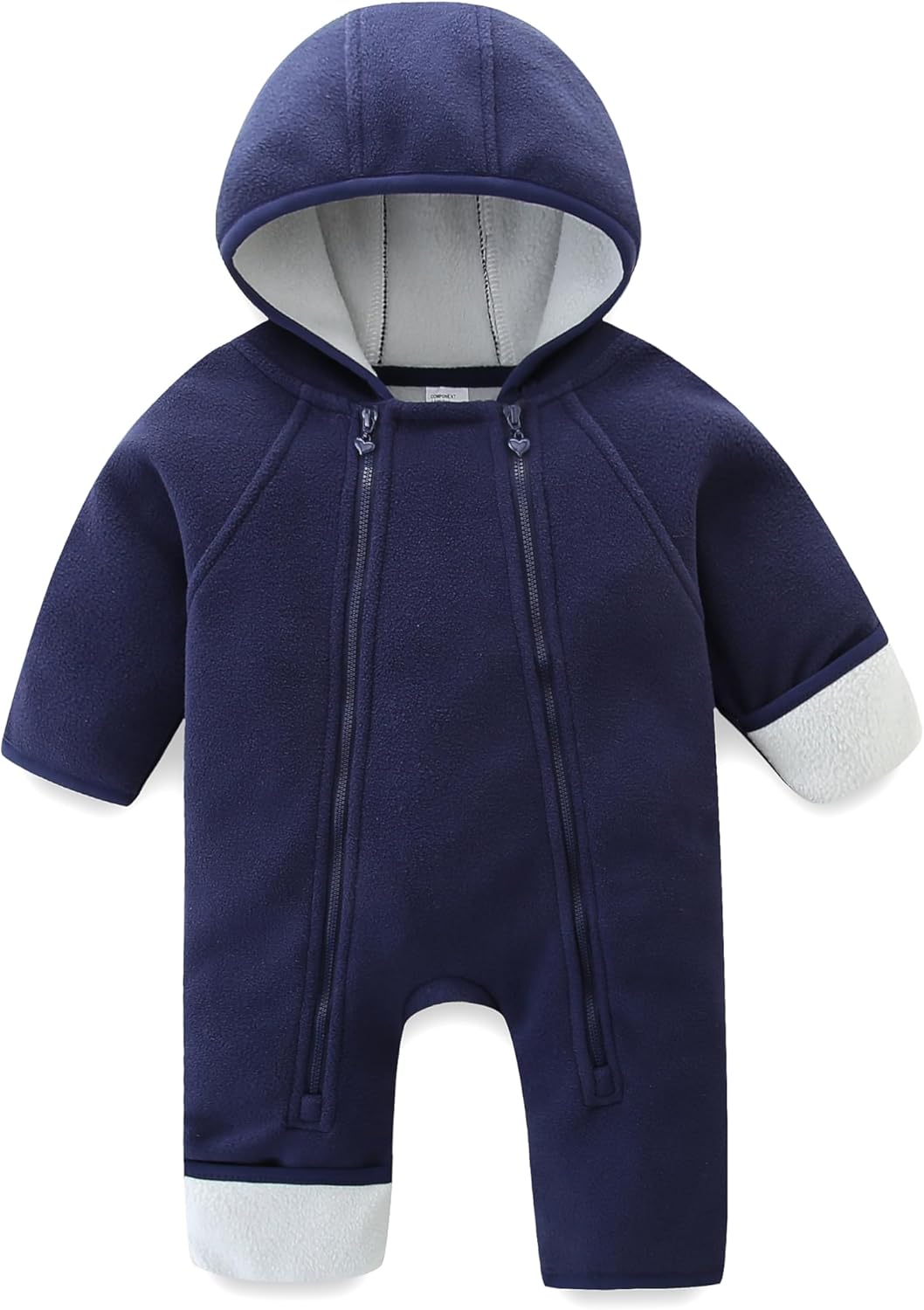 Newborn Baby Fleece Jumpsuit Girls Boys Winter Hooded Coverall Romper Cute Baby Snowsuit Clothes