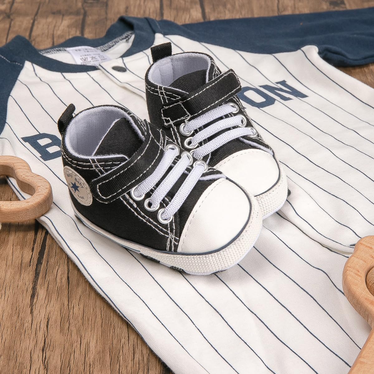 Unisex Baby Girls Boys Canvas High-top Shoes, Newborn Infant Anti-Slip Soft Sole Frist Walking Breathable Sneakers