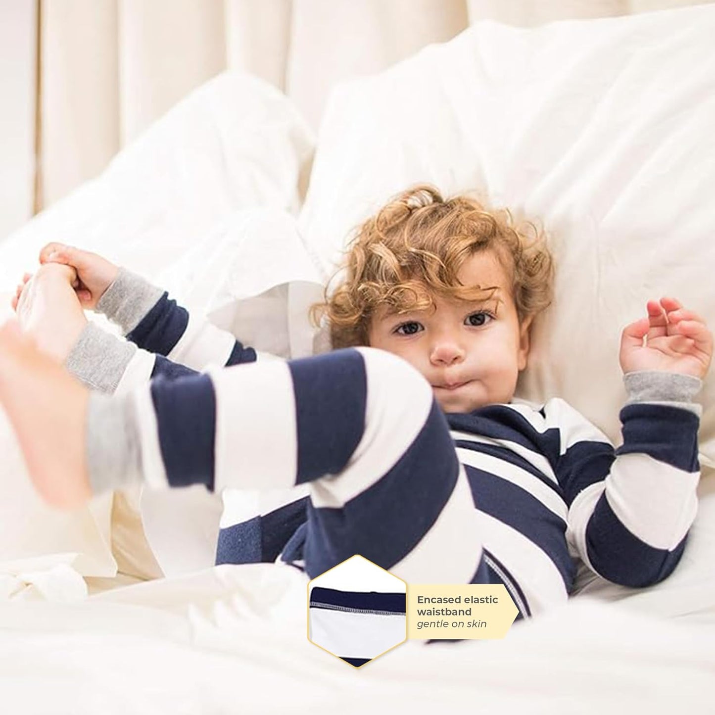 Burt's Bees Baby Boys' 2-Piece Long Sleeve Tee and Pants Organic Cotton Pajama Set