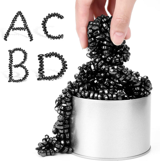 Magnetic Balls, Adult Fidget Toys, Crags Ferrite Putty Stones, Magnetic Fidget Toy, Mini Magnetic Balls, Magnetic Beads Cool Desk Gadgets, Metal Putty Fidget Magnets Gift for Adults (Black, 1000 PCS)