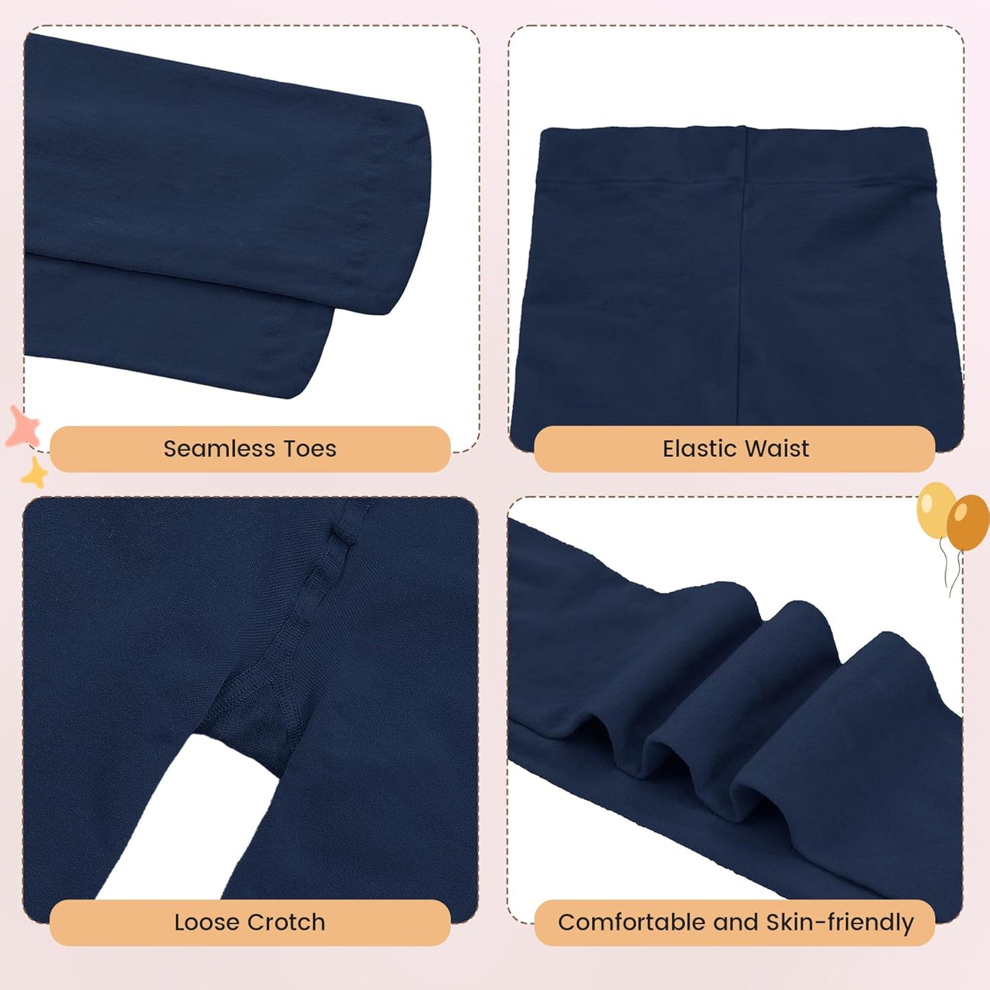 Girls Ballet Dance Tights for Toddler Baby Soft Athletic Leggings Infant Elastic Dance Tights for Girls