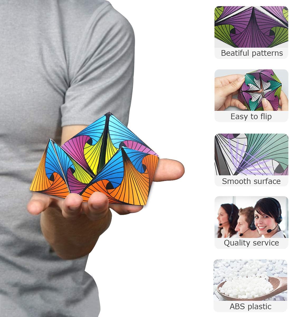 Euclidean Cube Fidget Toys for Kids, Desk Toy for Adults to Stay Calm and Focused, Magic Cube for Girls and Boys Over 3 Years Old