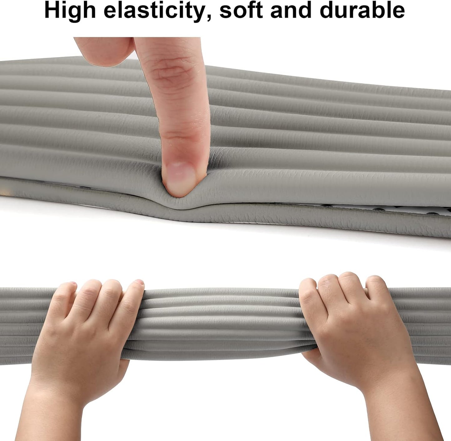 Baby Proofing Edge Corner Protector, 16.4 ft Edge Guards Padding with 3M Adhesive, Extra-Wide Soft Rubber Foam Padding, Furniture,Sharp Edge Safety Corner Edge Bumper Guard-Gray