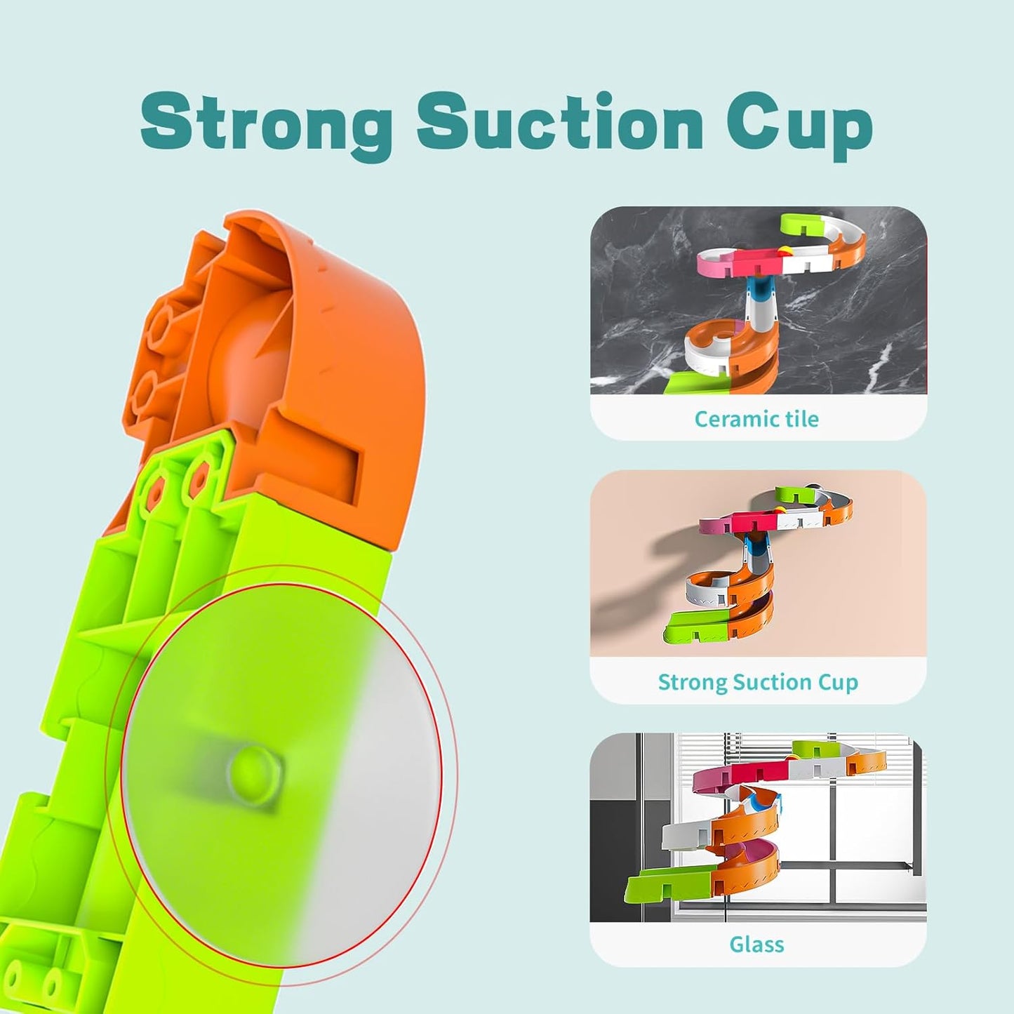 Baby Bath Toys for Toddler 1-3 3-5, Bathtub Shower Building Duck Slide Blocks Toy Marble Run Toys for Kids 1 2 3 4 5 Years Old Toddler Boys and Girls