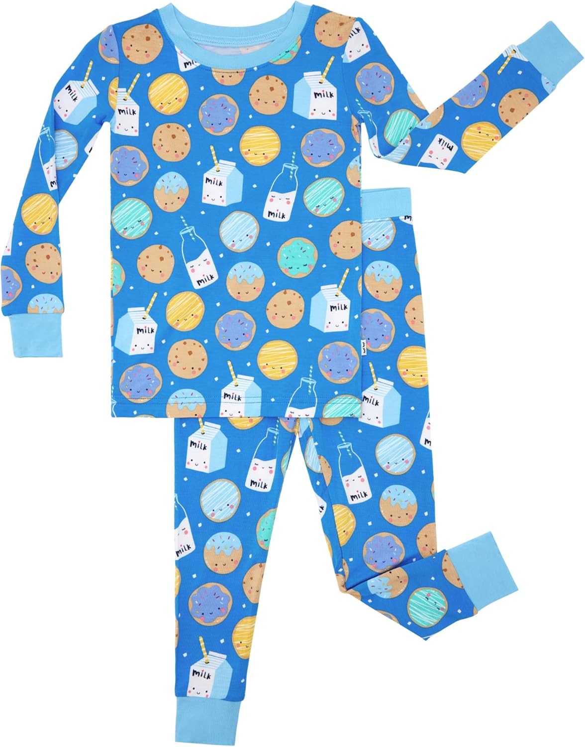 Little Sleepies Two-Piece Pajama Set for Boys & Girls, Soft Viscose from Bamboo Toddler Pajamas for Kids, Family Matching PJs