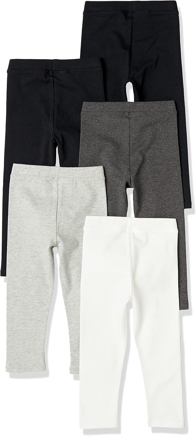 Amazon Essentials Girls and Toddlers' Leggings, Multipacks