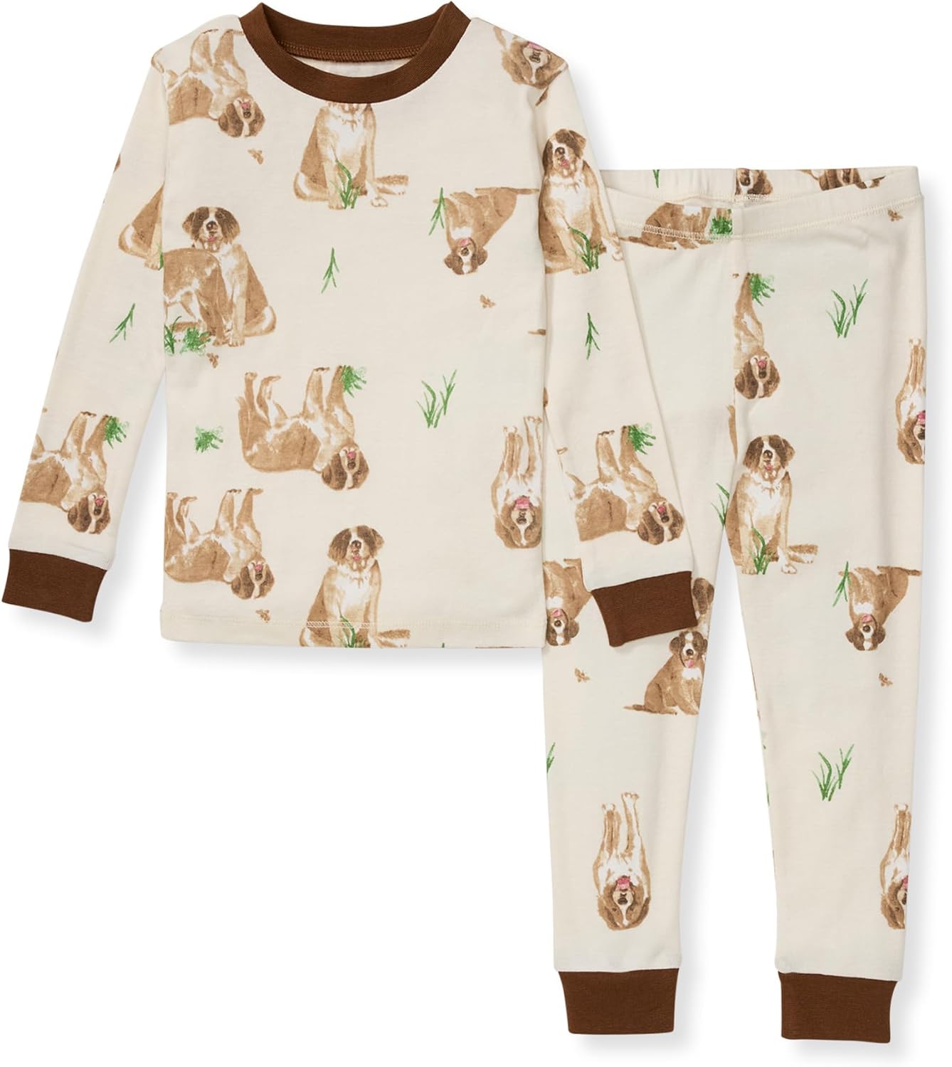 Burt's Bees Baby Boys' 2-Piece Long Sleeve Tee and Pants Organic Cotton Pajama Set