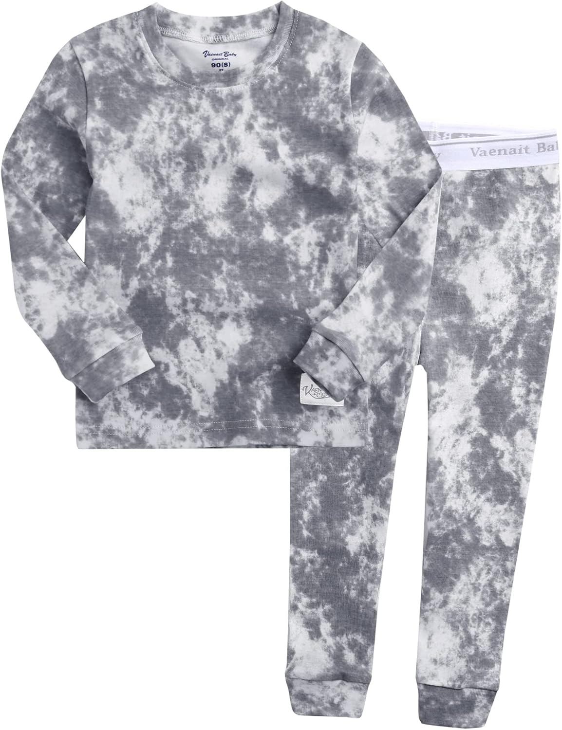 VAENAIT BABY 12M-12Y Toddler Kids Boys Girls 100% Cotton Marbling Tiedye Sung Fit Sleepwear Pajamas 2pcs Pjs Set