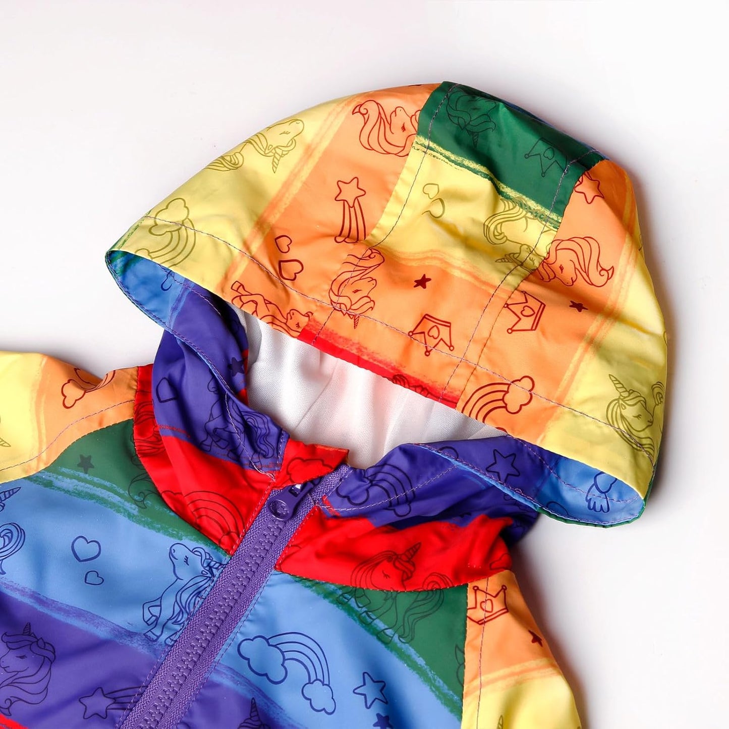 WELAKEN Lightweight Jacket for Girls Kids & Toddler II Girls' Print Water-Resistant Jacket