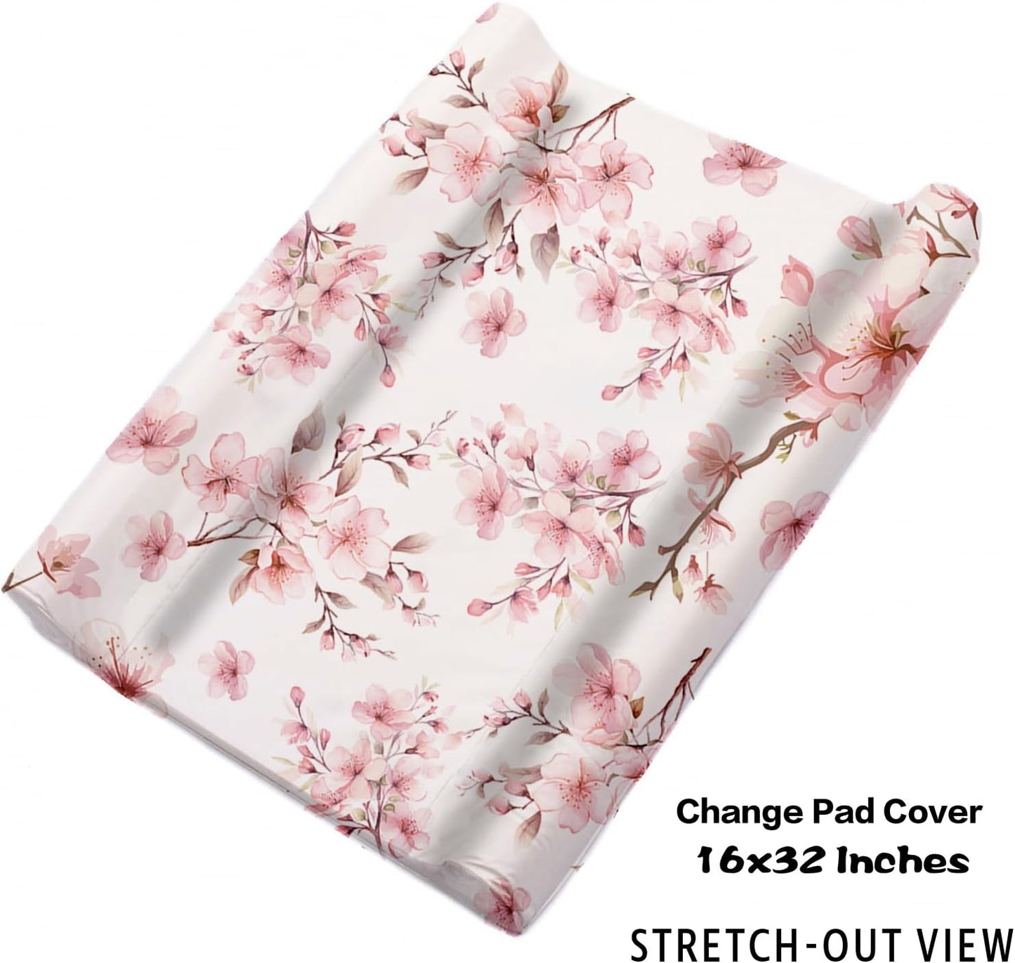 Custom Nursery Crib Bedding Set: 4 Piece Pink Flower Elephant Pattern Baby Crib Sets for Girls with Personalized Name - Toddler Double Layer Blanket Set, Comfortable Crib Bed Sheets for Baby Toddlers