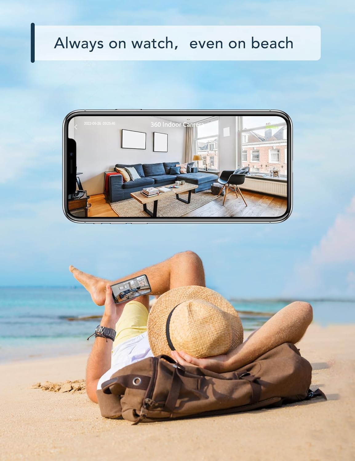 GNCC Indoor Security Camera Dog Camera 1080P Motion Detection, Cameras for Home Security with 2-Way Audio Siren, Night Vision, Cloud & SD Card Storage, Works w/Alexa & Google Home, 2.4G WiFi(only), C2