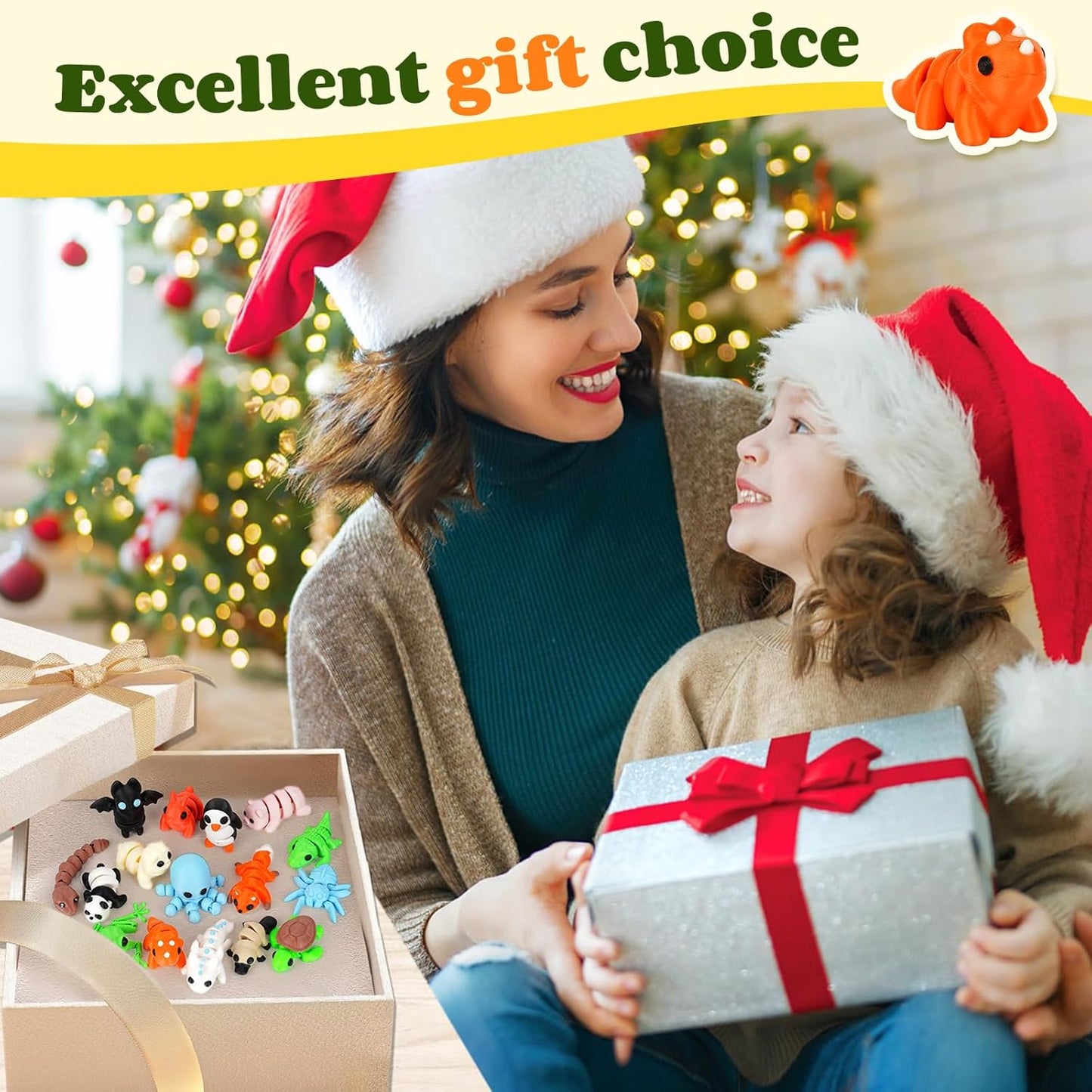 SHUWND16 PCS Mini Animals Set,3D Printed Little Animals Articulated Flexible Fidget Toy,Tiny Animals Figurines Exquisite Cute Pet Toy,Little Plastic Animals Miniature Figurines Small Animals Toy