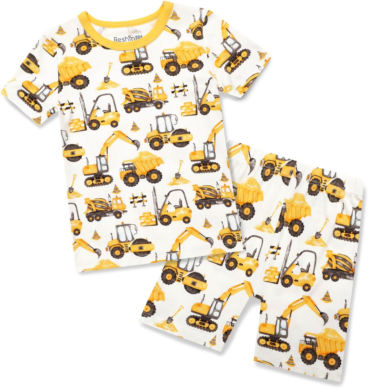 Bamboo Viscose Toddler Animal Pajamas Boys Girls Kids Cool Short Summer 12M-8Y Snug fit Pjs Set 2pcs