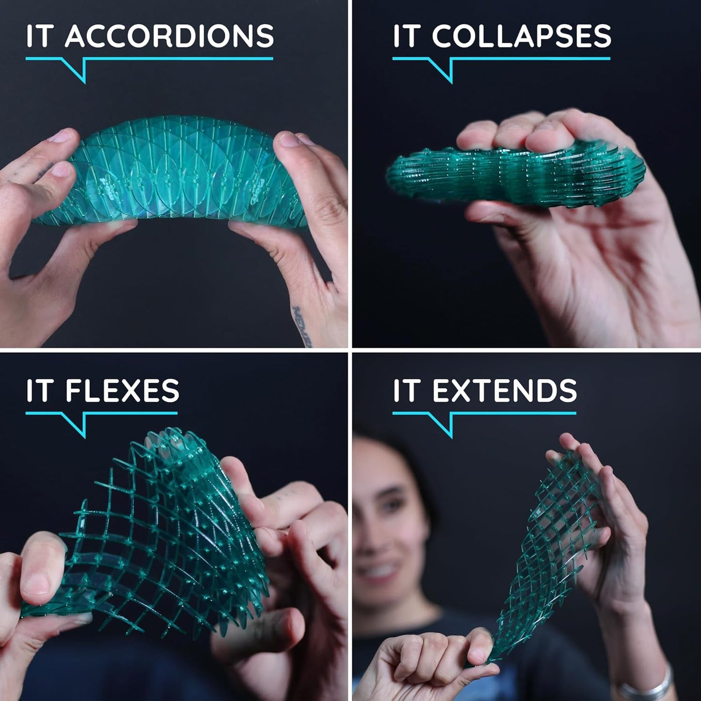 Morf Fidget Worm Toy - Desk Fidgets for Adults - Cool Satisfying Worm Fidget Sensory Toys - Fun and Interactive Morf Fidget Toy for Kids - USA Patent Pending Morf Figgy Toys - Small - 12 x 12