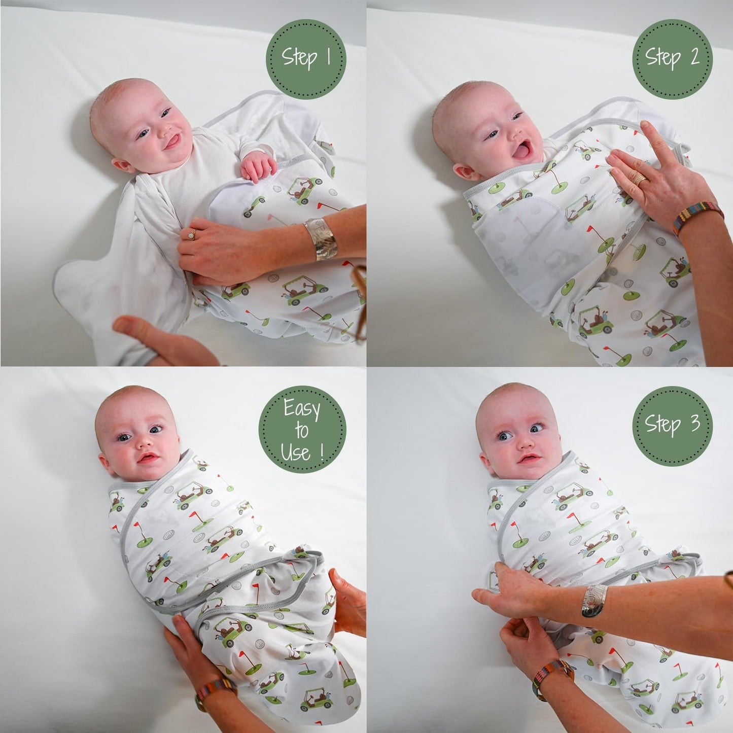 LollyBanks Baby Swaddles, 100% Organic Cotton Swaddles for Newborn Boy and Girl, 3-6 Months Swaddle Sacks with Easy Change Zipper, Swaddle Neutral Baby Registry (Puppies Print)