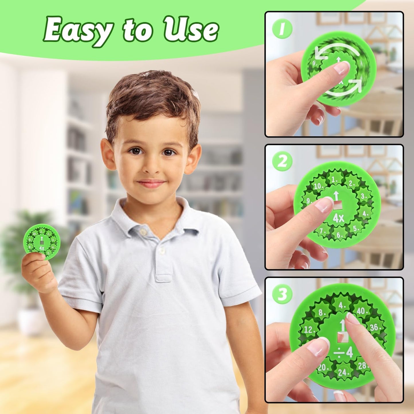 Math Fidget Spinners- Multiplication Fidget Toy Suitable for Learning Arithmetic -Flying Spinners for Multiplication Fidget - Suitable Math Facts Fidget Spinner Game for Home School Classroom