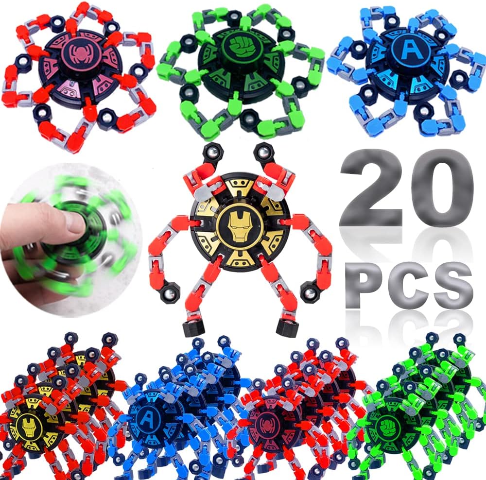 Transformable Chain Robot Toy (8 Pack Unicorn Transformable Chain Robot Toy)