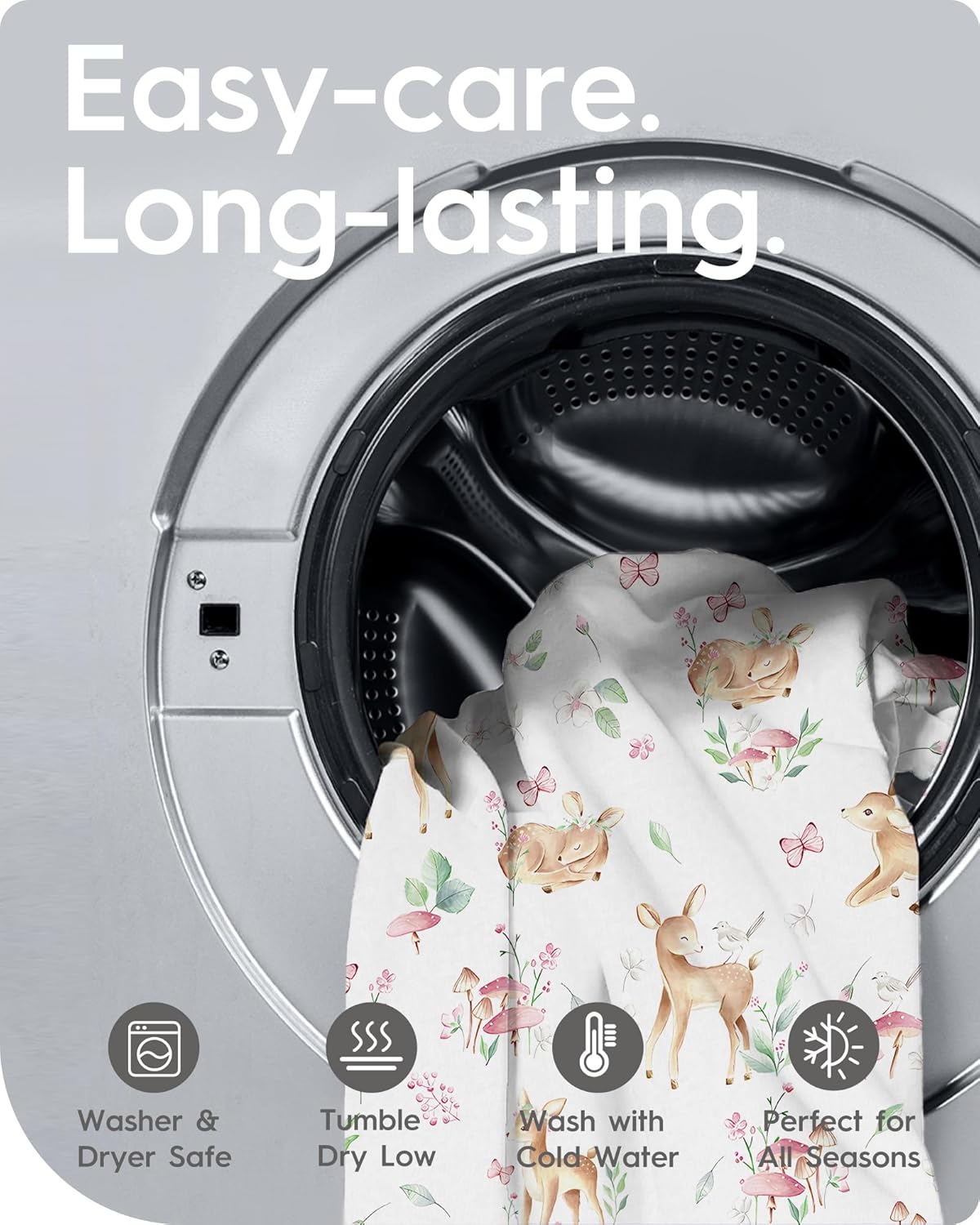 Changing Pad Cover for Girls Boys, TotBasic Premium Soft Changing Table Covers, Stretchy Jersey Changing Table Sheets - Fits All Standard Changing Pads - 2 Pack (Forest Bear & Bambi Deer)