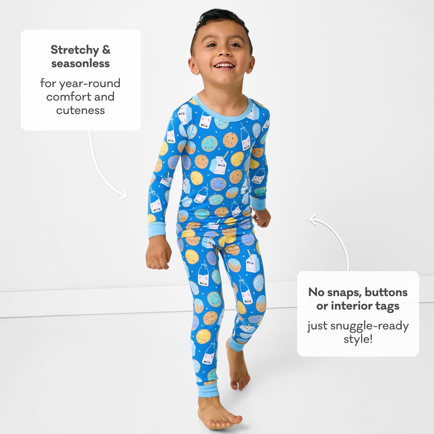 Little Sleepies Two-Piece Pajama Set for Boys & Girls, Soft Viscose from Bamboo Toddler Pajamas for Kids, Family Matching PJs