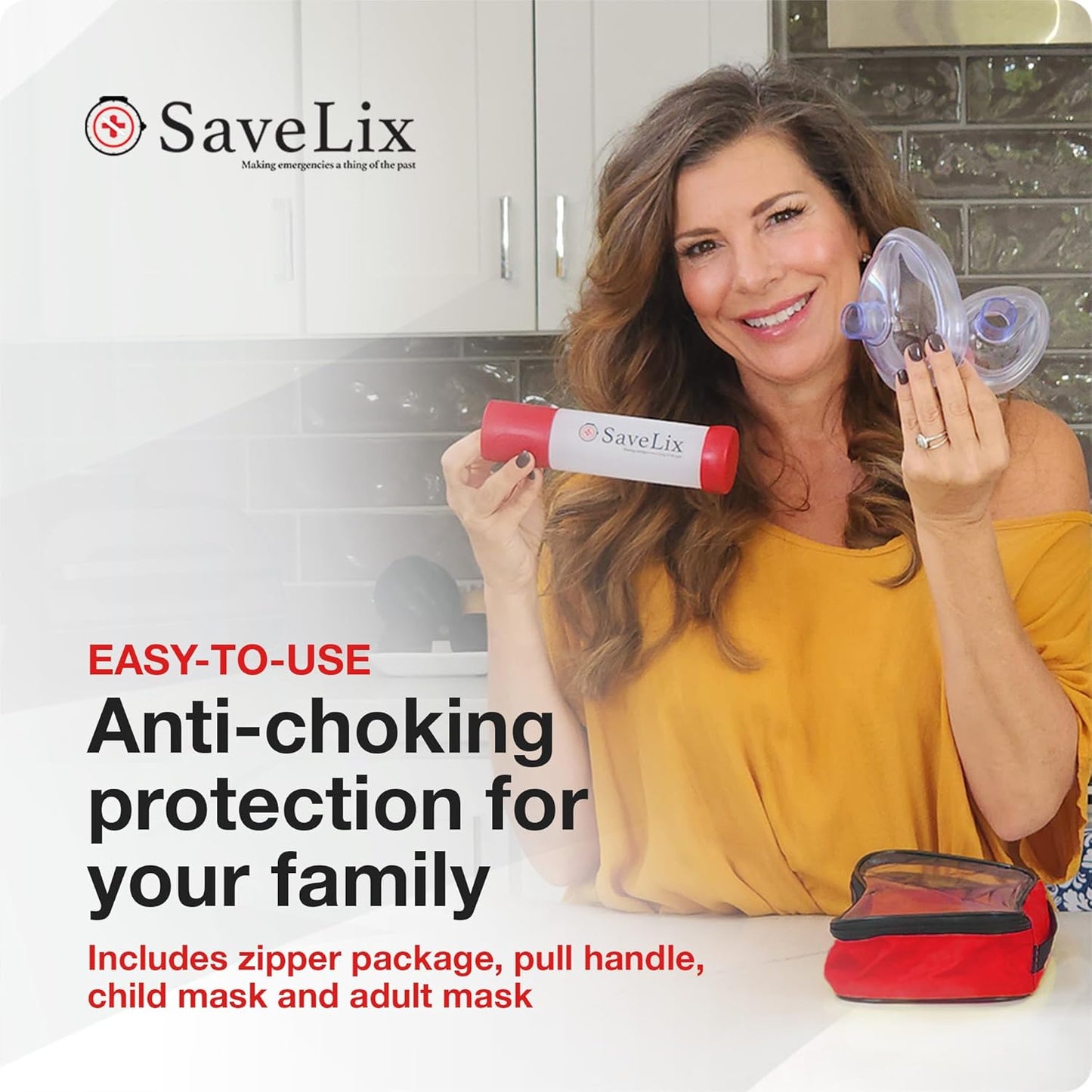 Anti-Choking Device 2 Pack – Portable Airway Suction Device & First Aid Kit for Adults & Children – Lightweight & Compact Emergency Solution for Home, Car & Travel