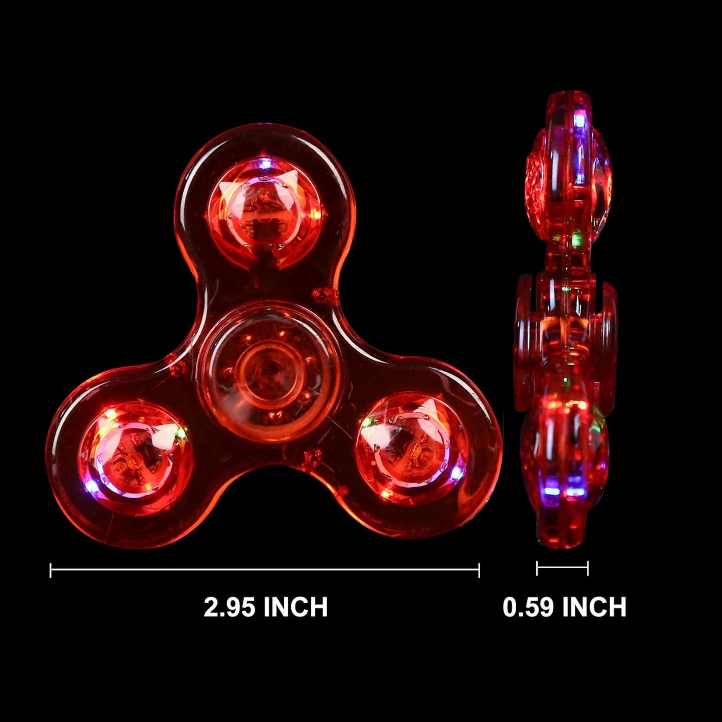 SCIONE LED Fidget Spinners, Light Up Sensory Fidget Toys for Kids, Glow in The Dark Toys for Kids 4-8-12, ADHD Anxiety Stress Relief Toys for Adults, Halloween Classroom Prizes Return Gifts for Kids