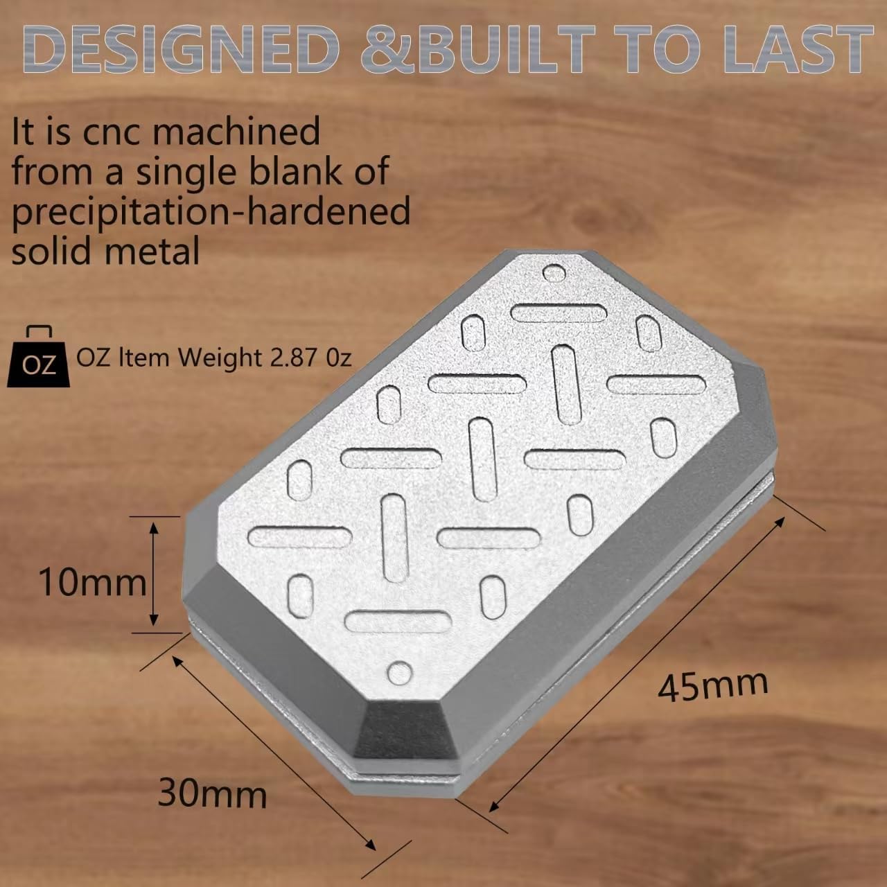 Magnetic Metal Fidget Toys, Aluminium Alloy Push Card Fidget Slider Stress Relief Toy, EDC Adult Fidget Toys, ADHD Autism Sensory Toys, Office Desk Toys for Boyfriend and Father (Silver)